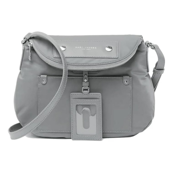 Marc Jacobs Preppy Natasha Nylon Large Crossbody Bag - Rock Grey - Picture 1 of 6